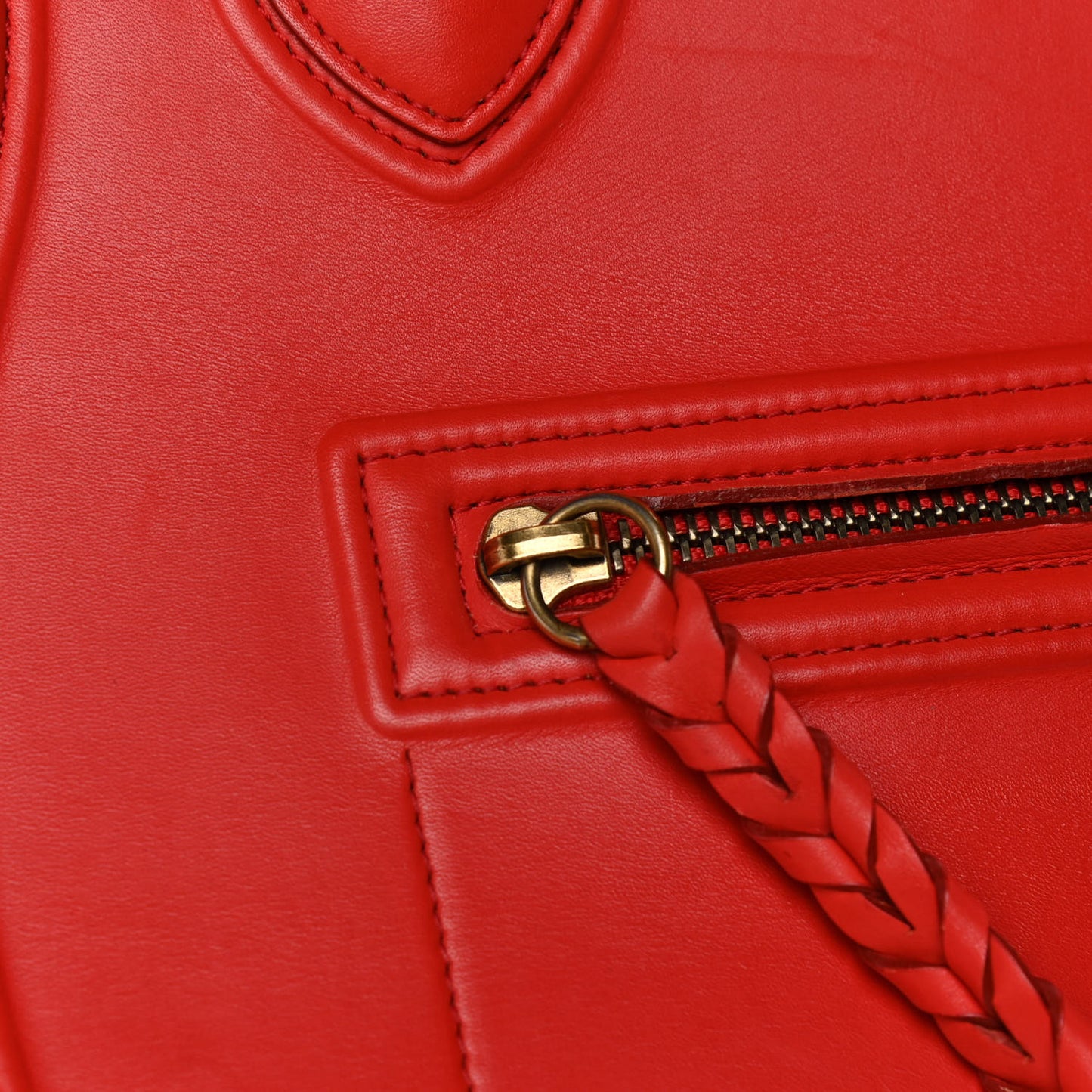 Supple Calfskin Medium Phantom Luggage Vermillion