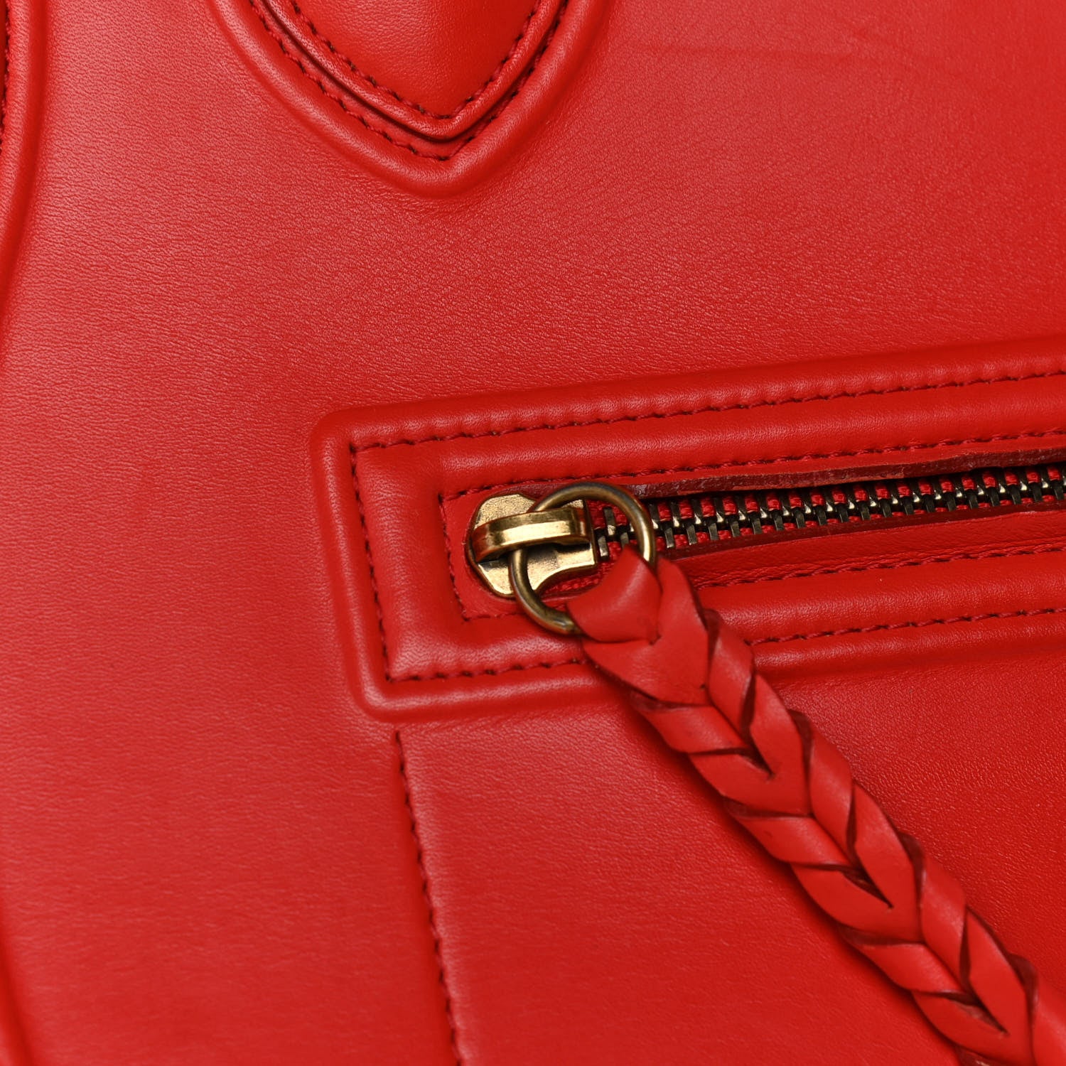 Celine Supple Calfskin Medium Phantom Luggage Vermillion 10 of 12
