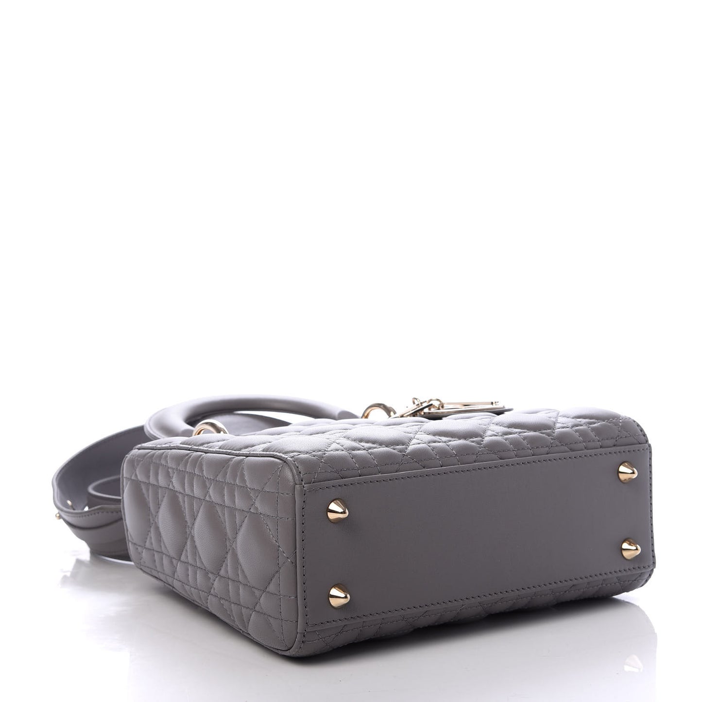 Lambskin Cannage Medium Lady Dior Grey