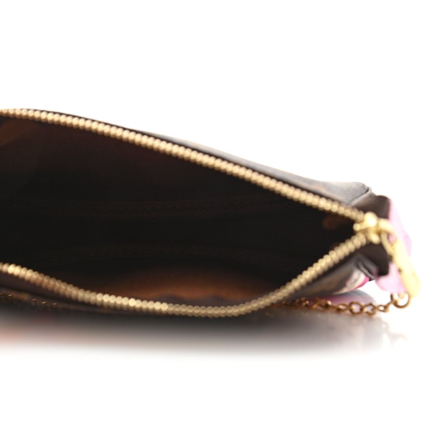 Monogram 2016 Christmas Animation Mini Pochette Accessories Rose Ballerine