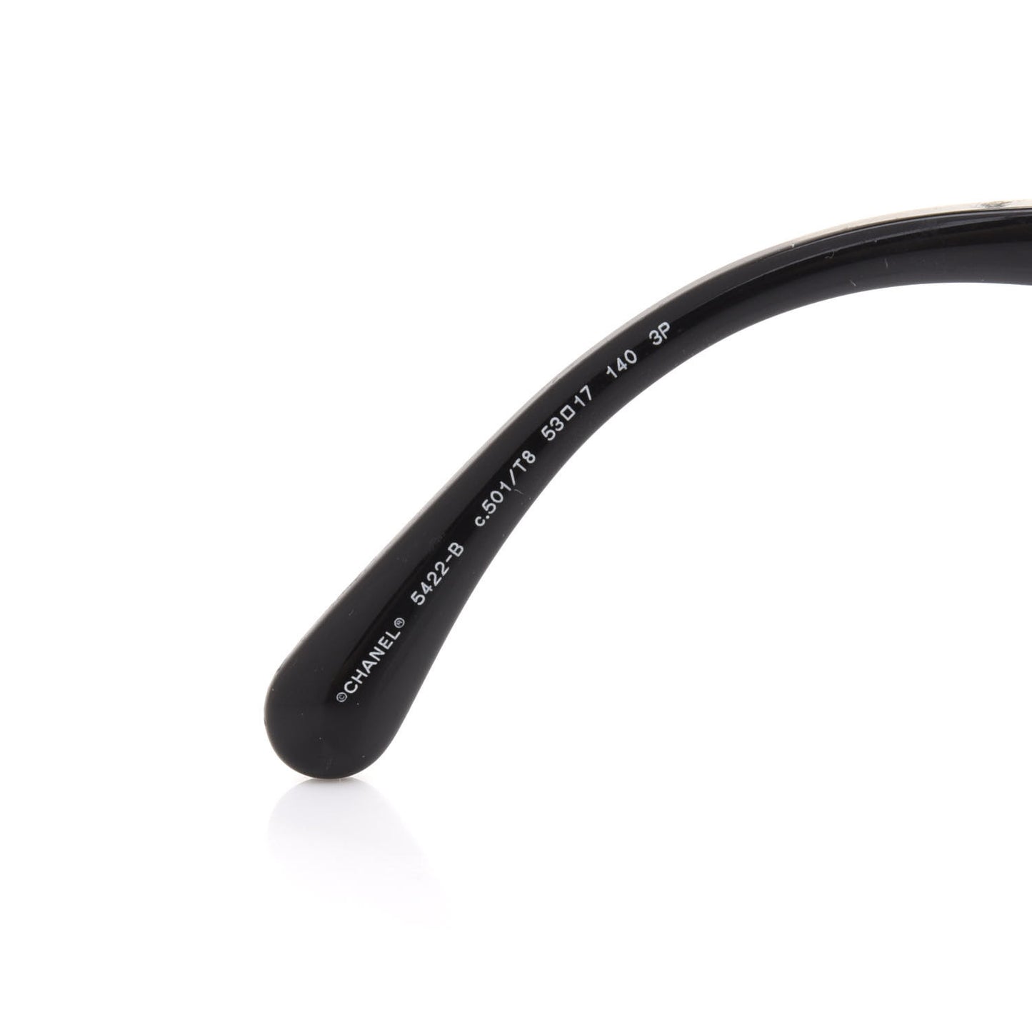 Acetate Strass Polarized Square Sunglasses 5422-B Black