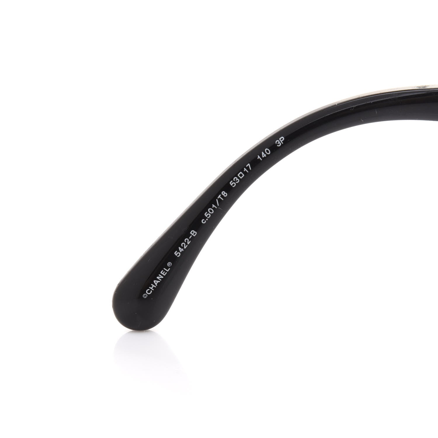 Chanel Acetate Strass Polarized Square Sunglasses 5422-B Black 6 of 9