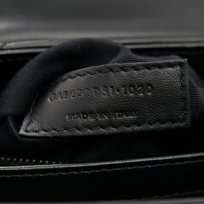 Saint Laurent Calfskin Y Quilted Monogram Monochrome Toy Loulou Crossbody Bag Black 8 of 10