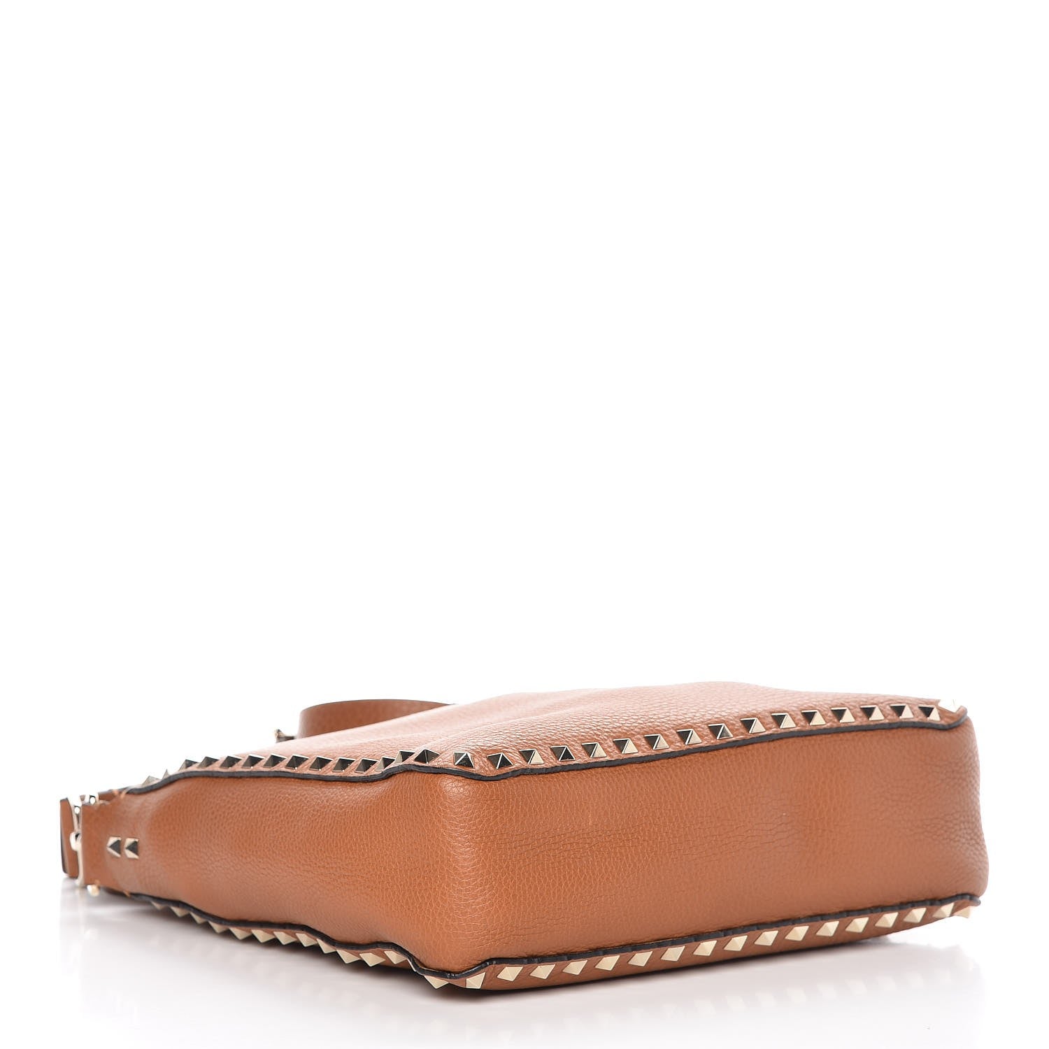 Valentino Garavani Pebbled Calfskin Small Rockstud Flip-Lock Messenger Bag Light Cuir 4 of 6