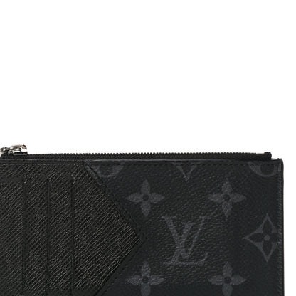 Louis Vuitton Monogram Eclipse Taiga Coin Card Holder 7 of 9
