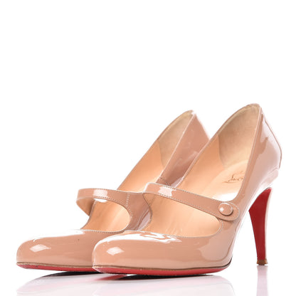 Christian Louboutin Patent Charlene Pumps 38 Nude 3 of 11