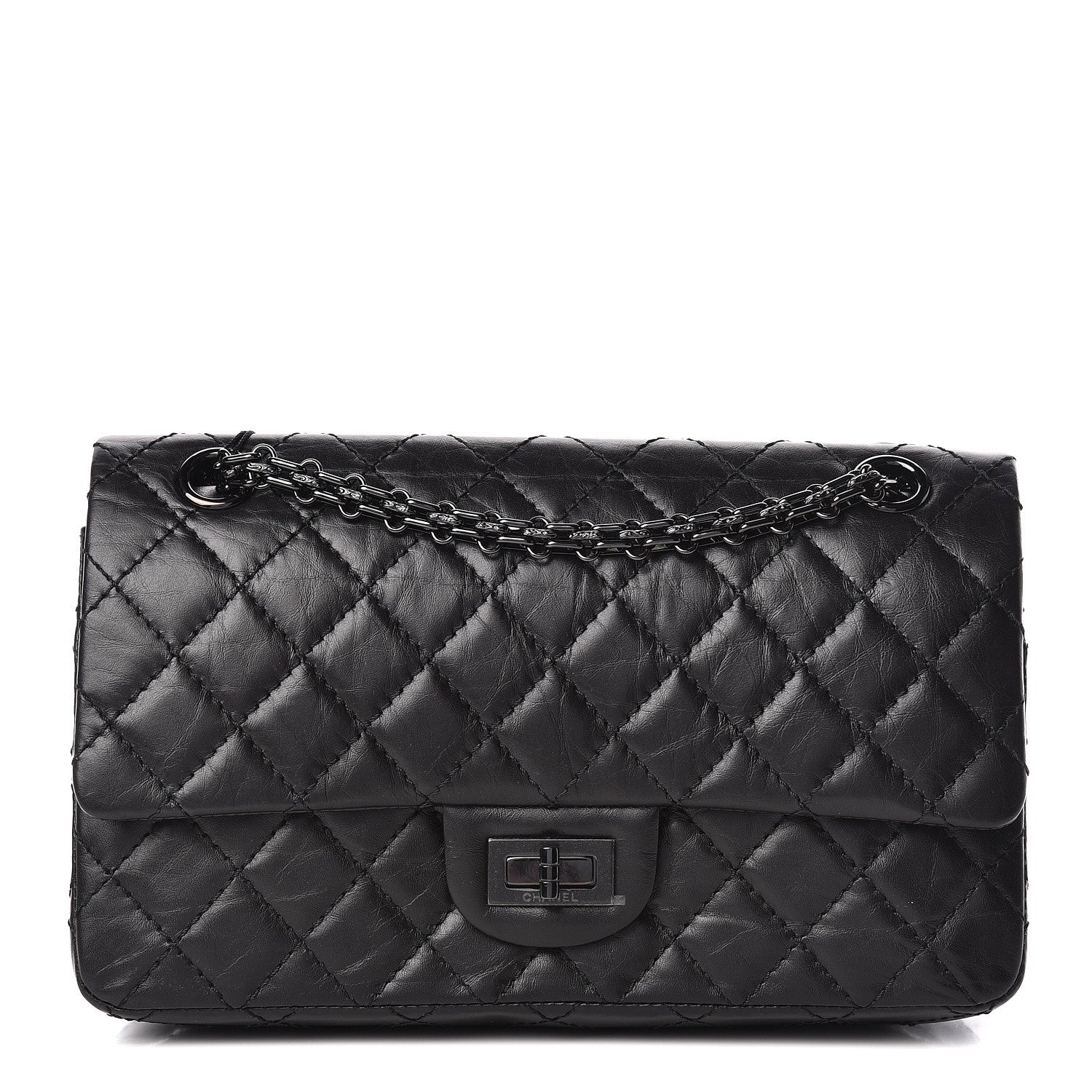 Chanel Aged Calfskin Quilted 2.55 Reissue 225 Flap So Black 1 of 12