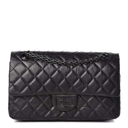 Chanel Aged Calfskin Quilted 2.55 Reissue 225 Flap So Black 1 of 12