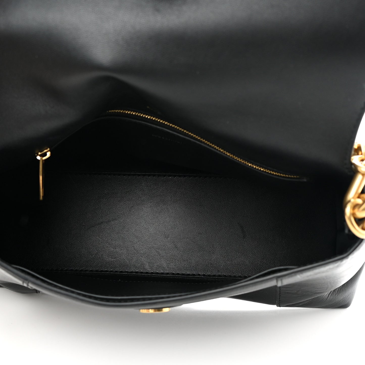 Paper Calfskin S Downtown Chain Shoulder Bag Black