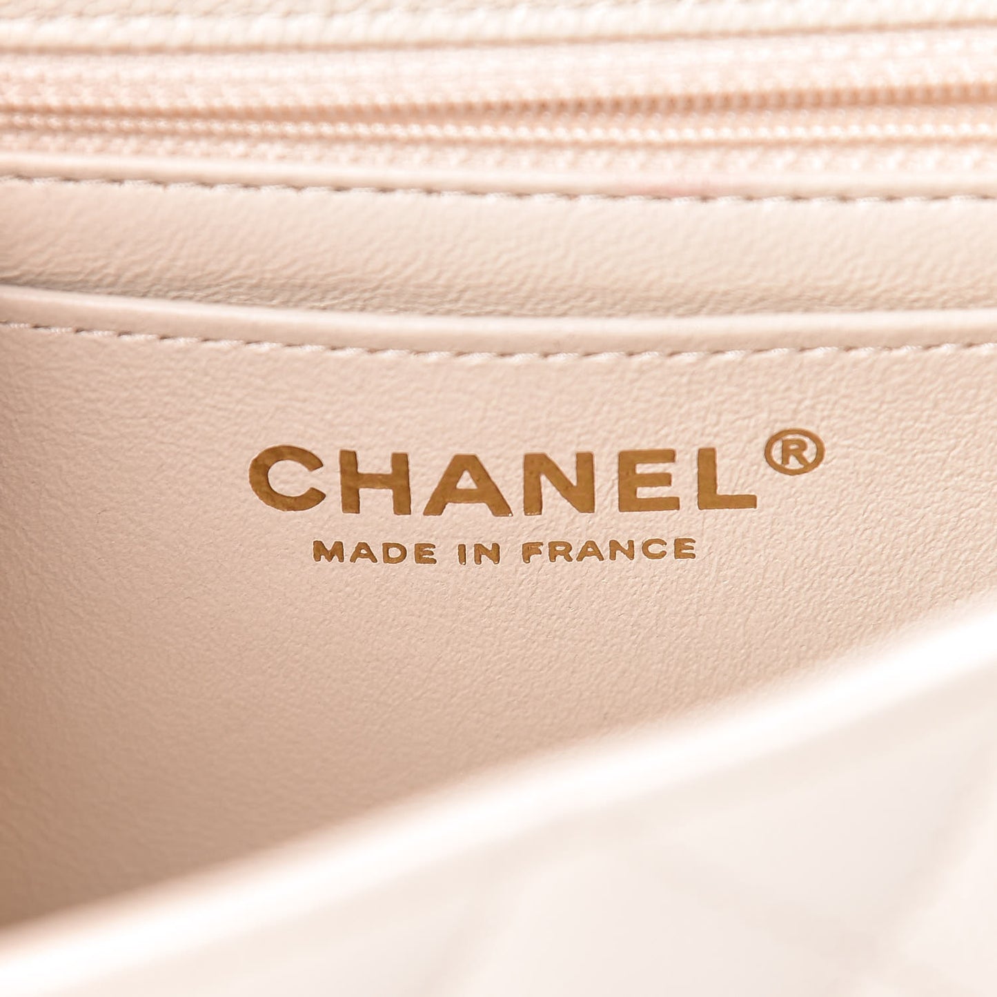 Caviar Quilted Mini Rectangular Flap White