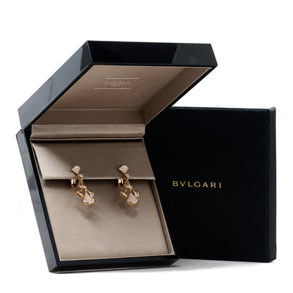 Bulgari 18K Rose Gold Diamond Divas' Dream Pave Drop Earrings 7 of 7