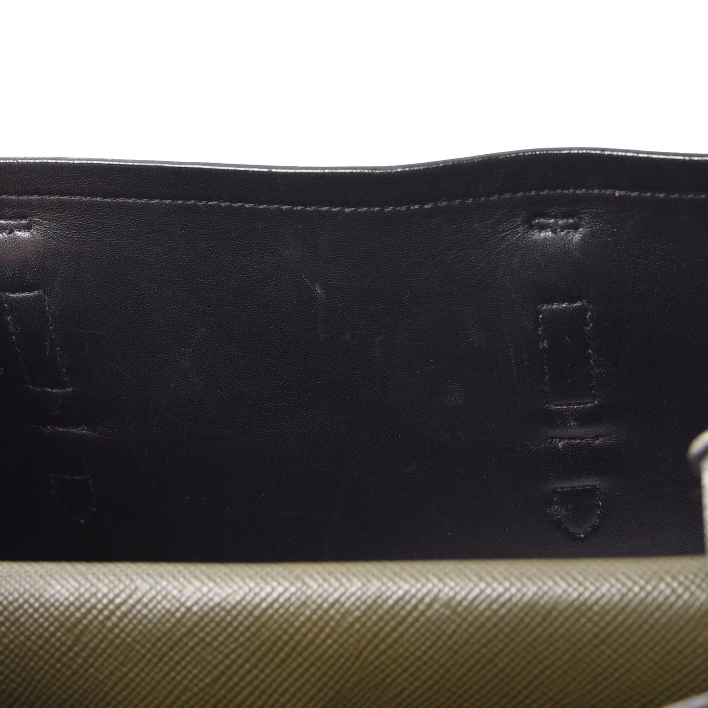 Saffiano Cuir Medium Double Bag Militare