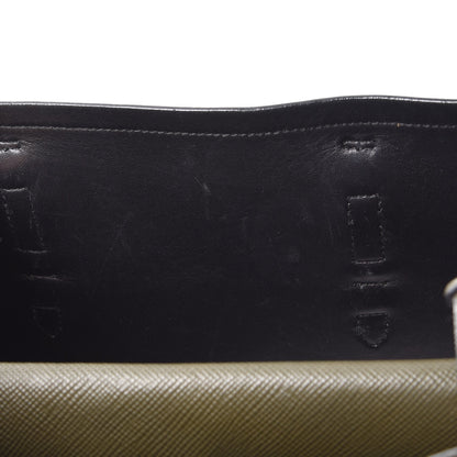 Prada Saffiano Cuir Medium Double Bag Militare 10 of 15