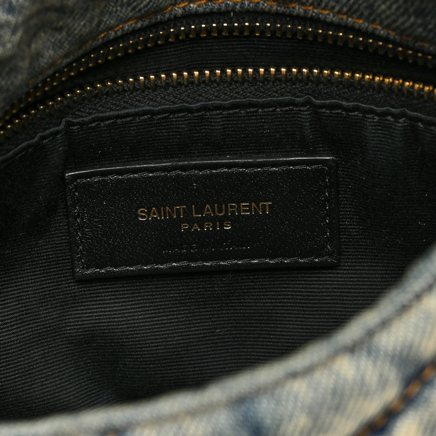 Saint Laurent Denim Quilted Toy Loulou Puffer Monogram Chain Satchel Blue Cinnamon 6 of 10