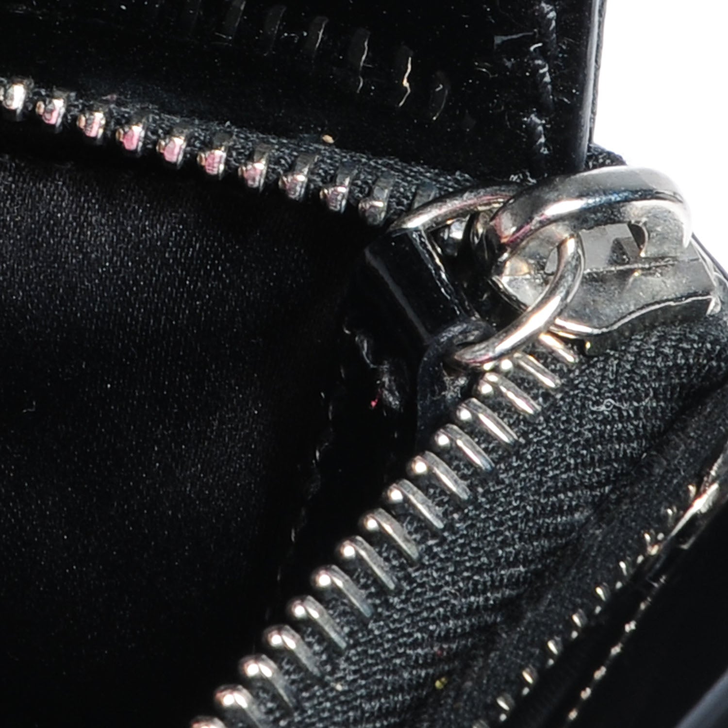 Fendi Patent Crossword Clutch Black 8 of 10