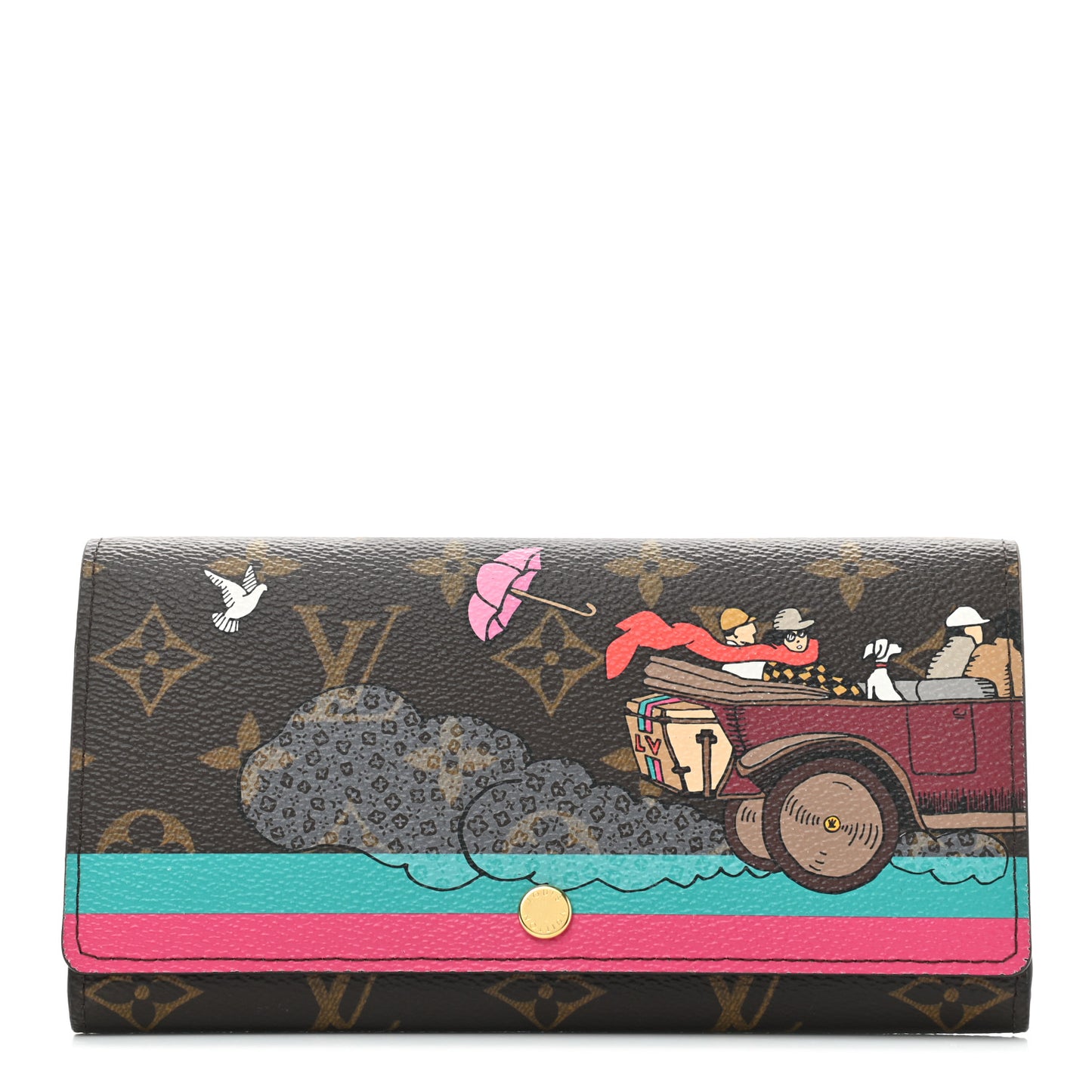 Monogram 2015 Christmas Animation Sarah Wallet Hibiscus