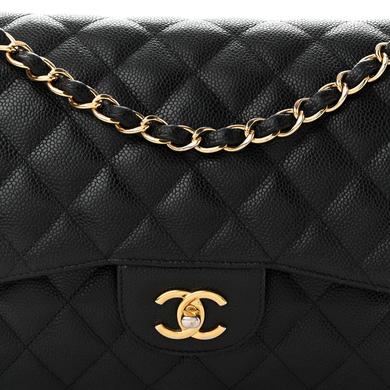 Chanel Caviar Quilted Jumbo Double Flap Black 8 of 10
