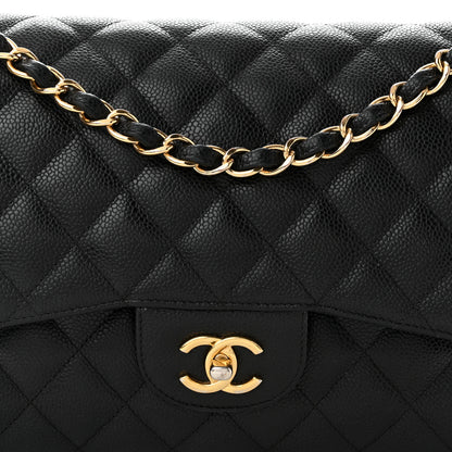 Chanel Caviar Quilted Jumbo Double Flap Black 8 of 10