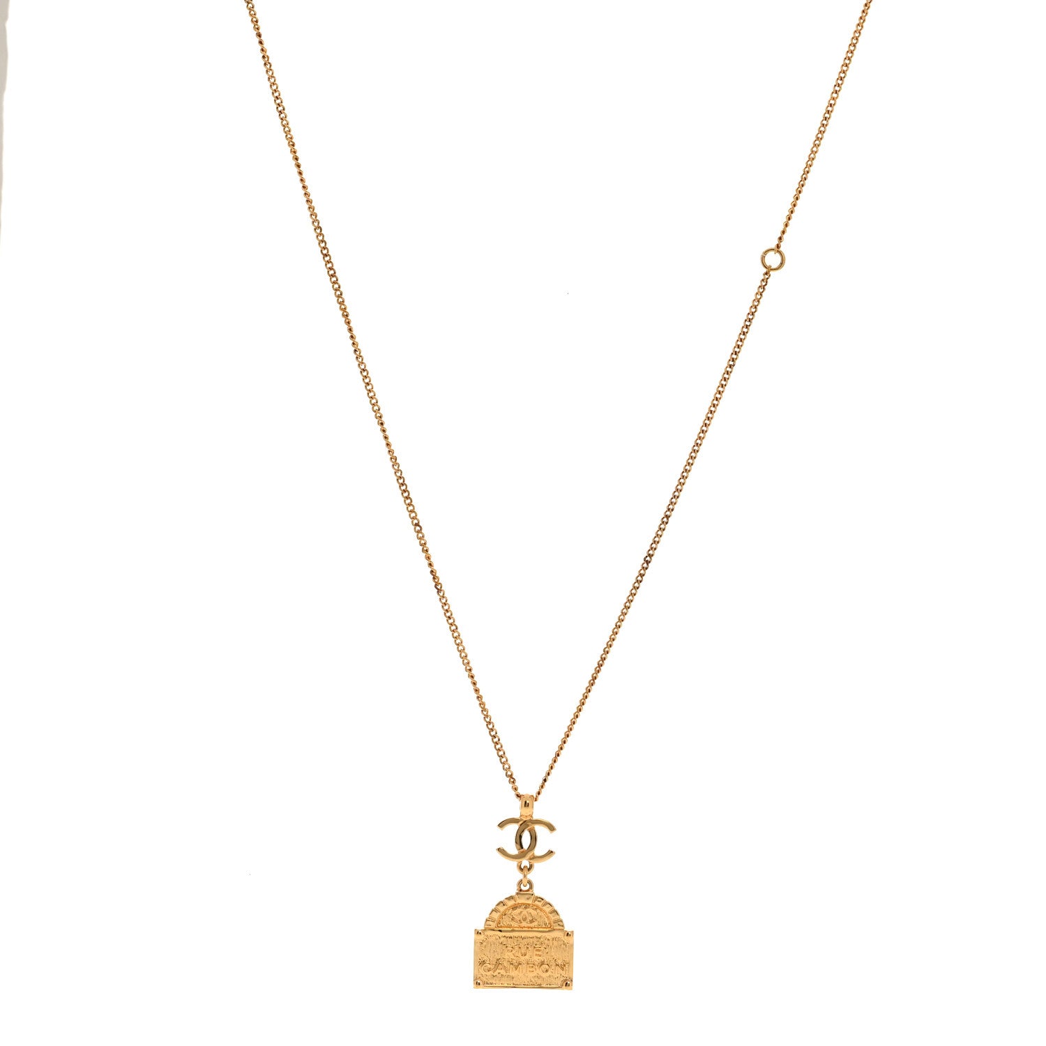 Chanel Metal CC Rue Cambon Necklace Gold 1 of 5