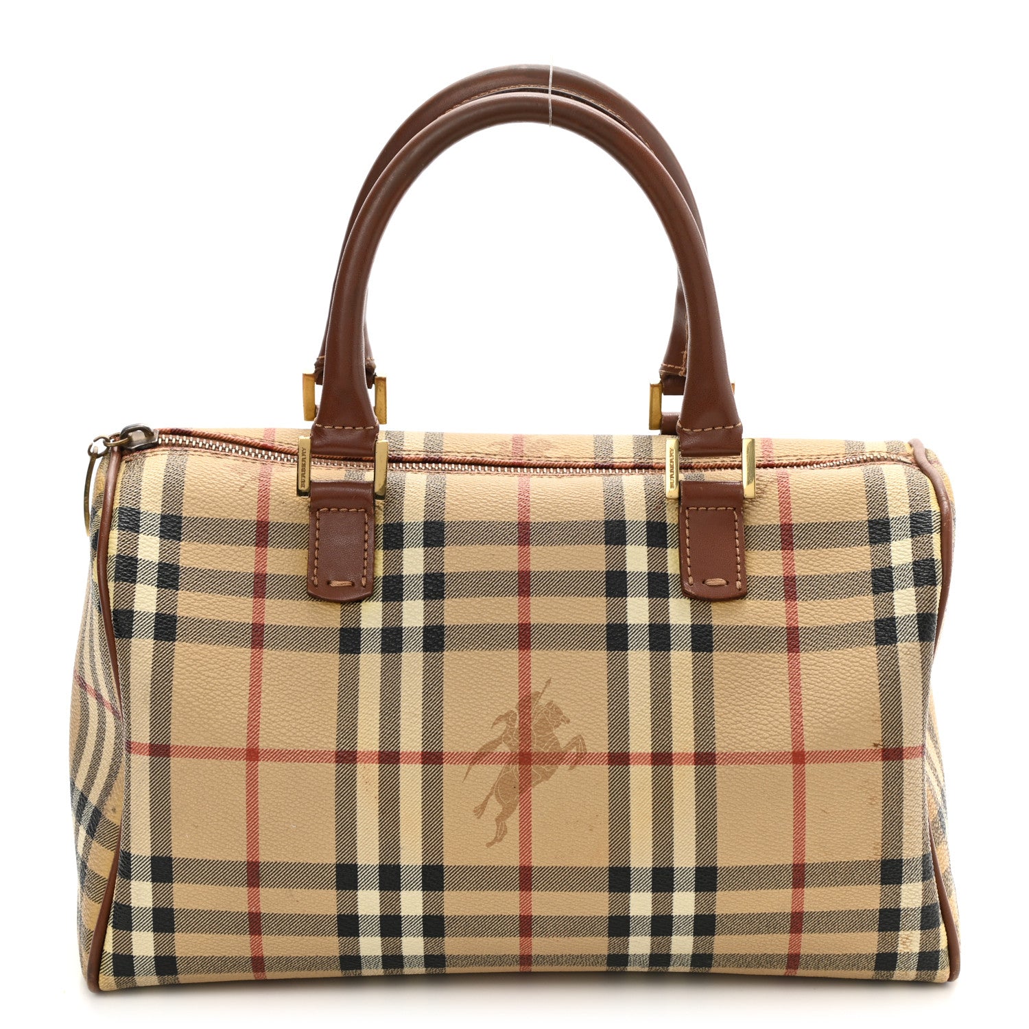 Burberry Haymarket Check Satchel Brown 1 of 12