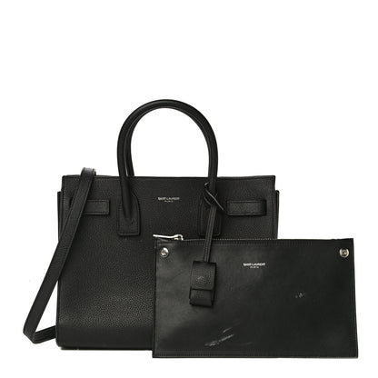 Saint Laurent Grained Calfskin Baby Sac De Jour Black 14 of 14