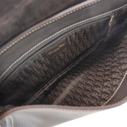 Christian Dior Leather Baudrier Saddle Bag Brown 6 of 8