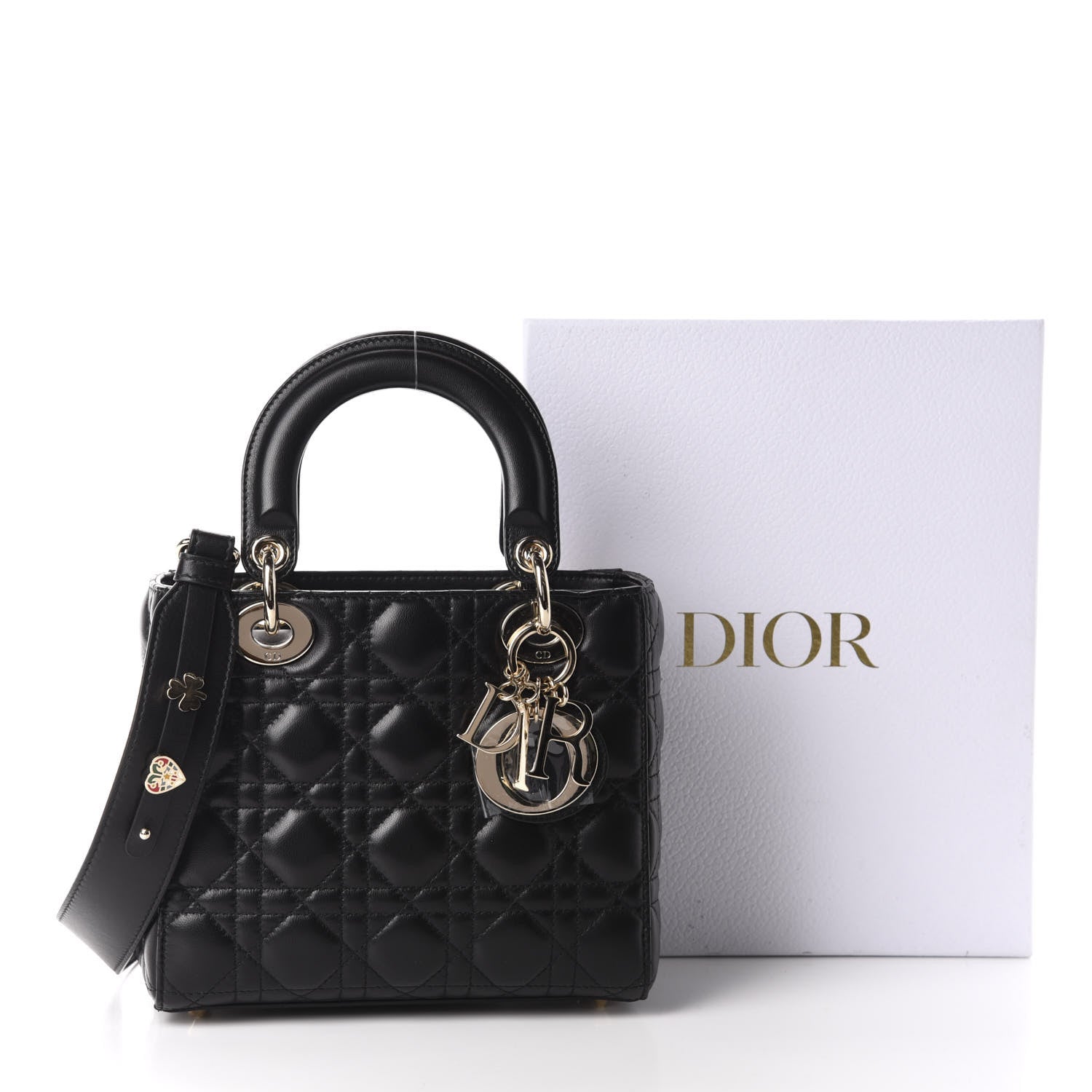 Christian Dior Lambskin Cannage Small My ABCDior Lady Dior Black 11 of 11
