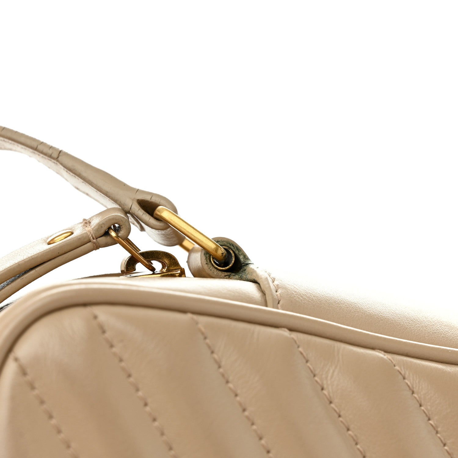 Saint Laurent Calfskin Matelasse Monogram Lou Camera Bag Dark Beige 12 of 14