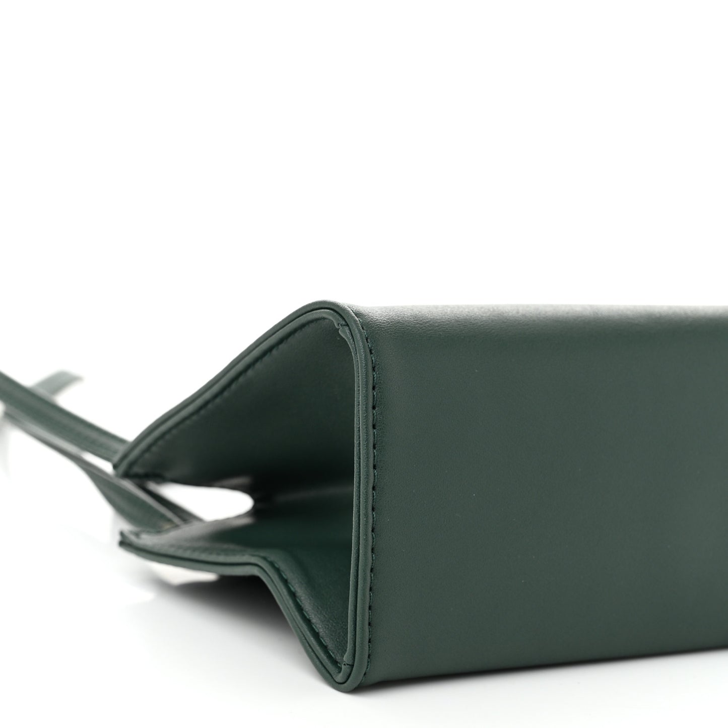 Vegan Leather Small Shopping Bag Dark Olive