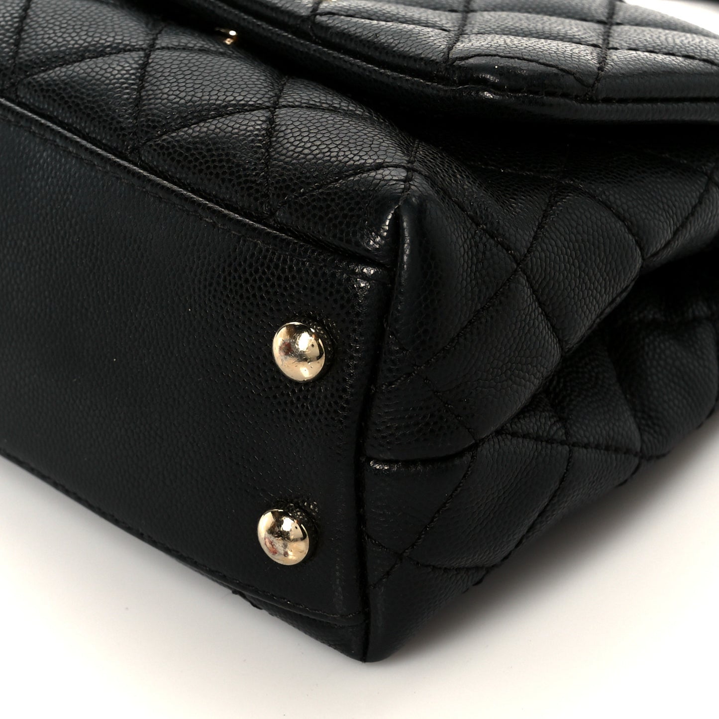 Caviar Quilted Extra Mini Coco Handle Flap Black