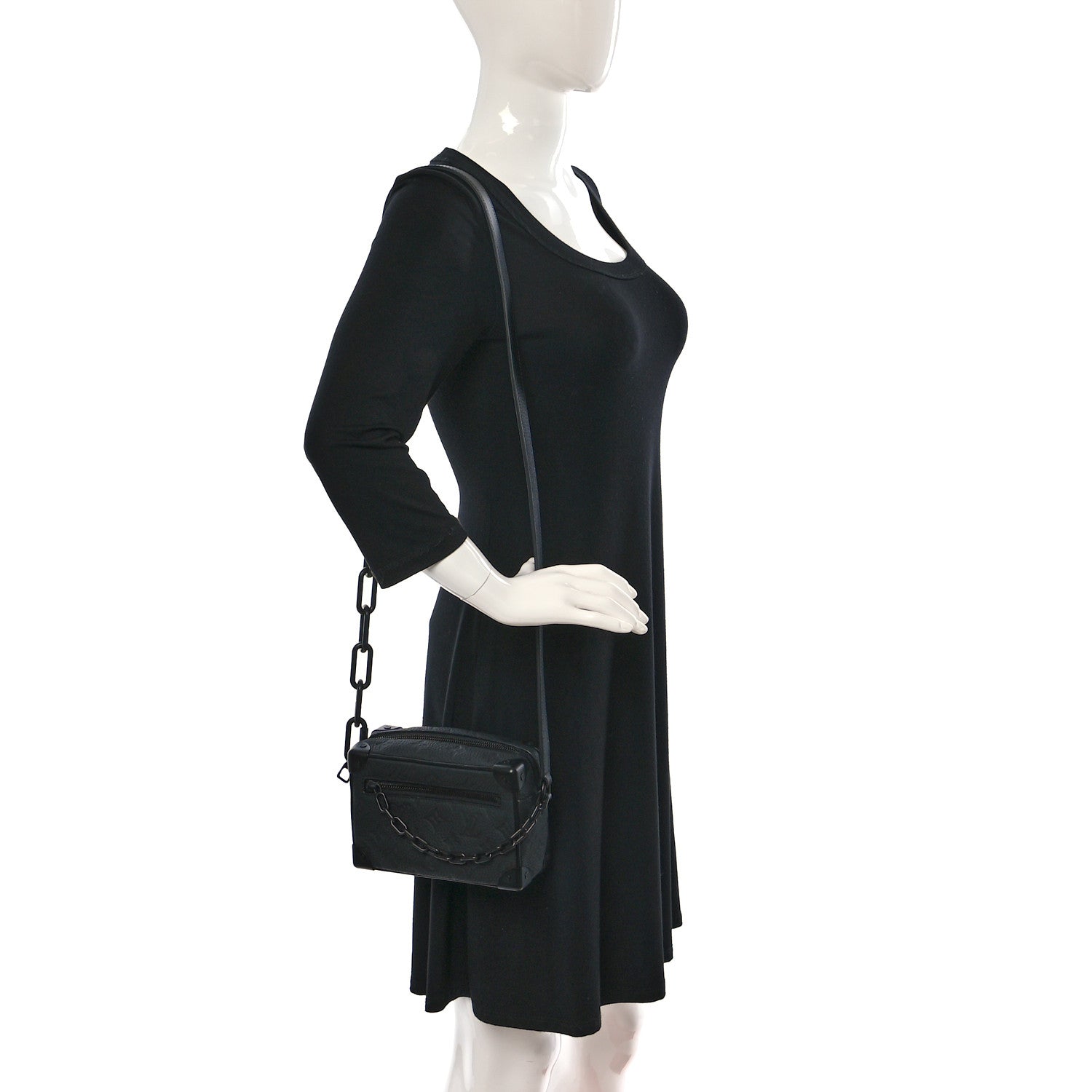 Louis Vuitton Taurillon Monogram Mini Soft Trunk Black 2 of 8