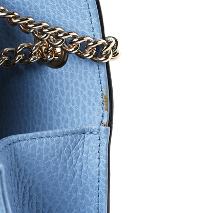 Gucci Dollar Calfskin Small Interlocking G Shoulder Bag Mineral Blue 10 of 13