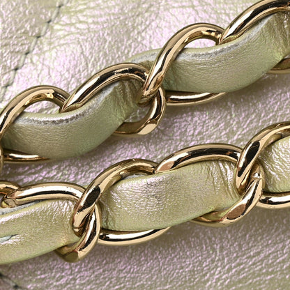 Chanel Iridescent Calfskin Quilted Chanel 22 Blue Green 12 of 14