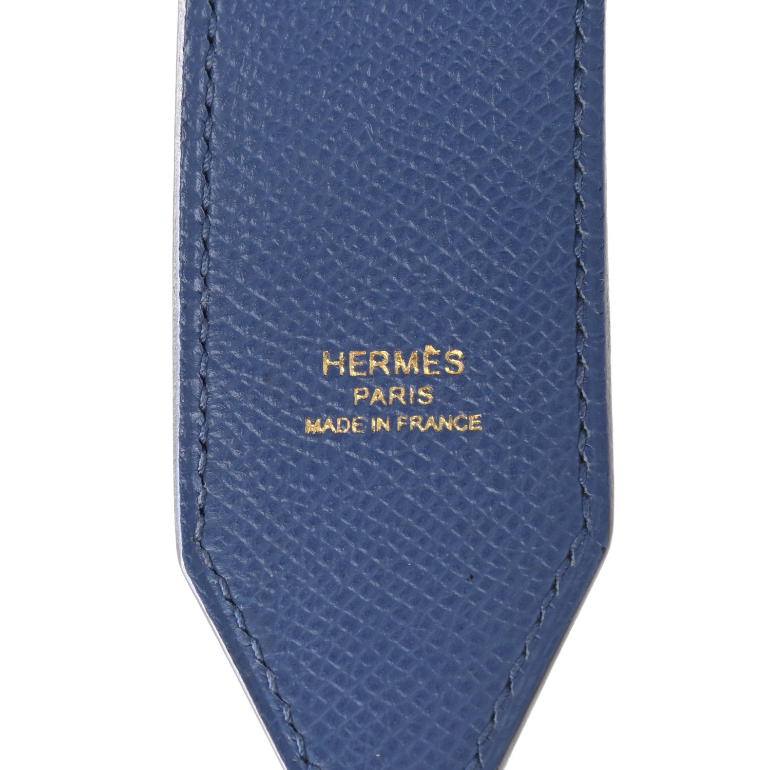 Hermes Epsom 40mm Tressage Shoulder Strap Bleu Brighton Capucine Bleu Saphir 3 of 5