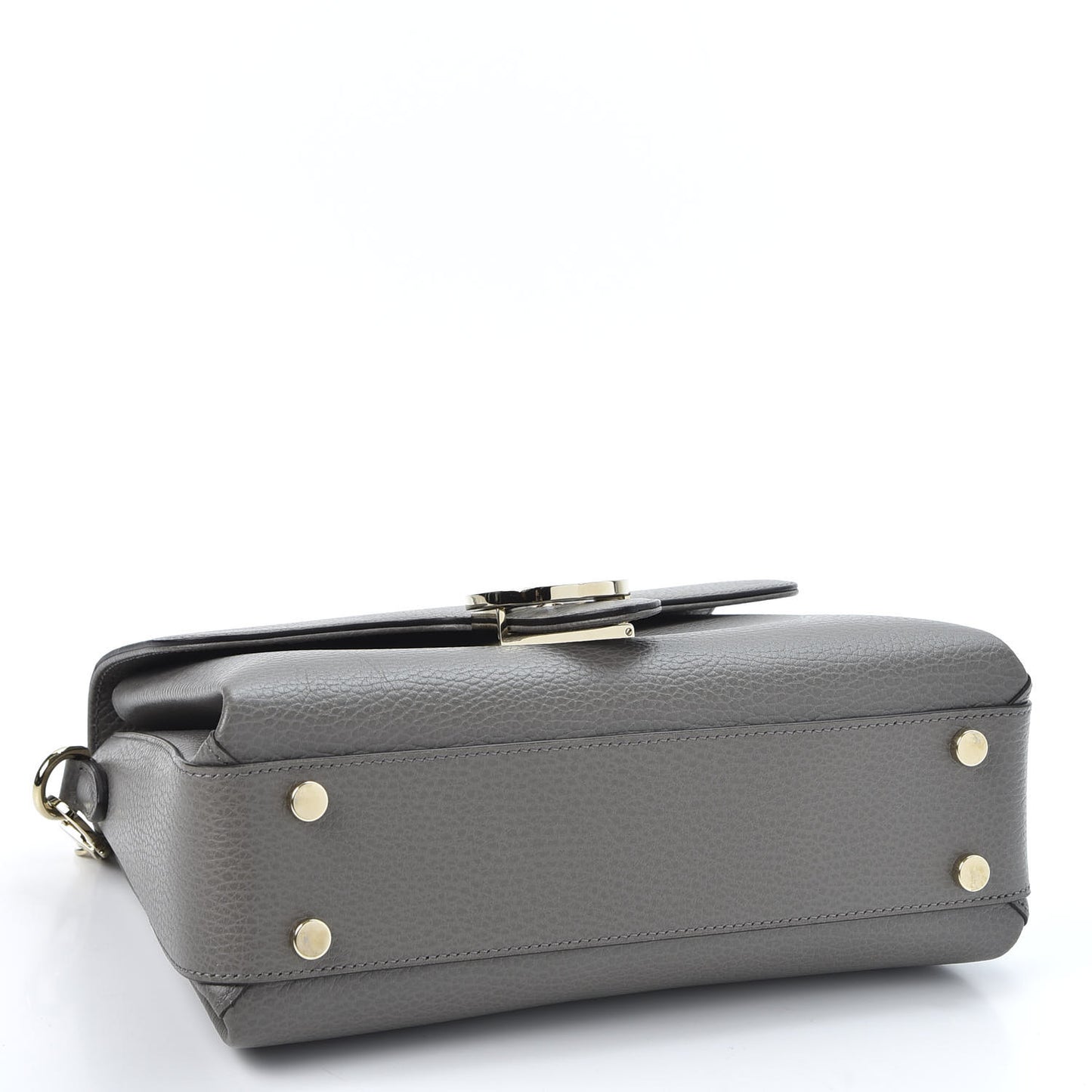 Dollar Calfskin Interlocking G Top Handle Shoulder Bag Loess