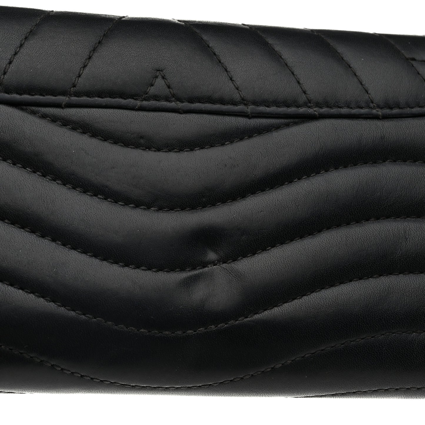 Calfskin New Wave Long Wallet Black