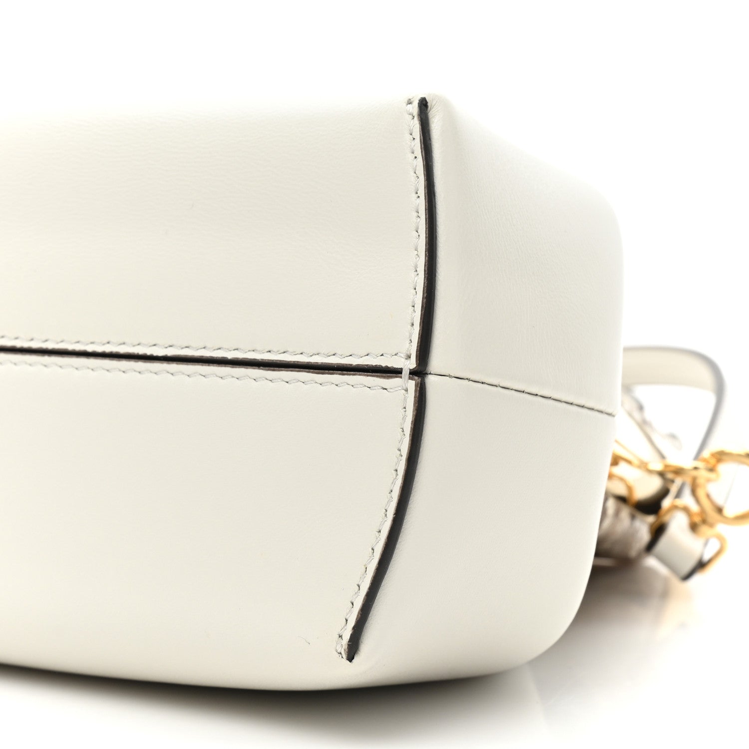 Fendi Shiny Nappa Snakeskin Small Fendi First White Roccia 8 of 11