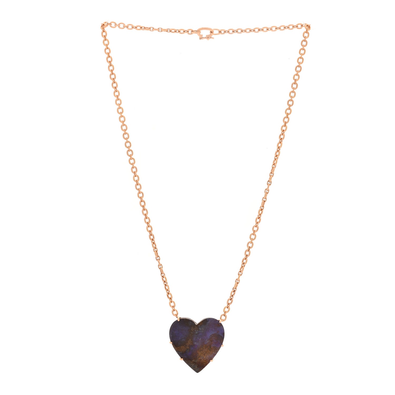 Irene Neuwirth 18K Rose Gold Boulder Opal One of a Kind Love Pendant Necklace 3 of 6