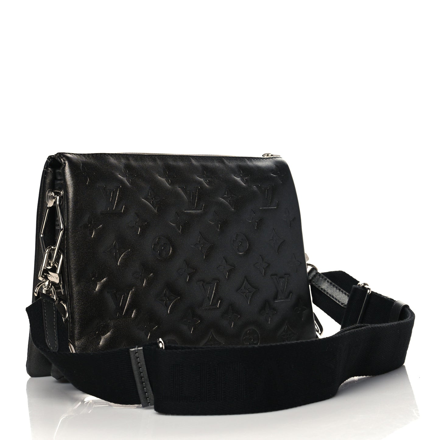 Lambskin Embossed Monogram Coussin PM Anthracite