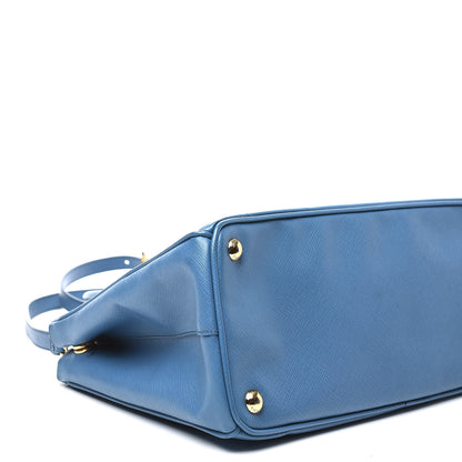 Prada Saffiano Small Galleria Double Zip Tote Cobalto 7 of 11