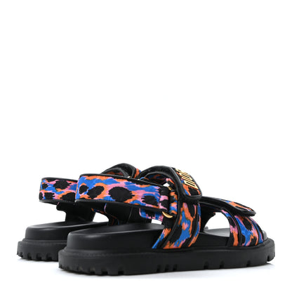 Christian Dior Technical Fabric Mizza Print Dioract Sandals 37 Multicolor 5 of 9