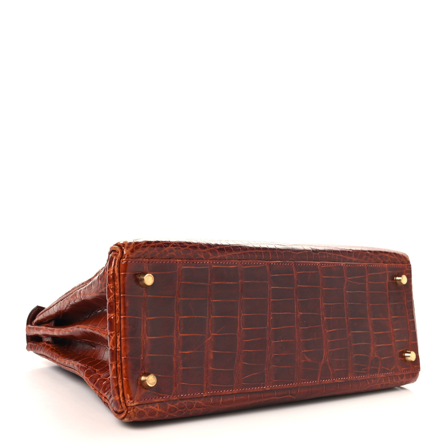 Hermes Shiny Alligator Kelly Retourne 32 Miel 3 of 12