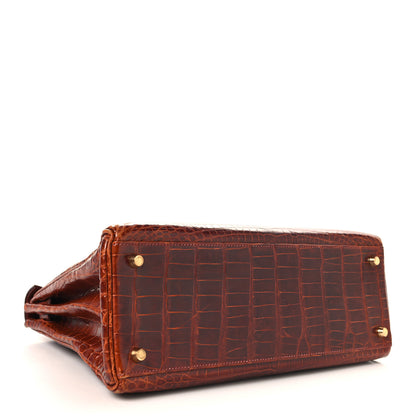 Hermes Shiny Alligator Kelly Retourne 32 Miel 3 of 12