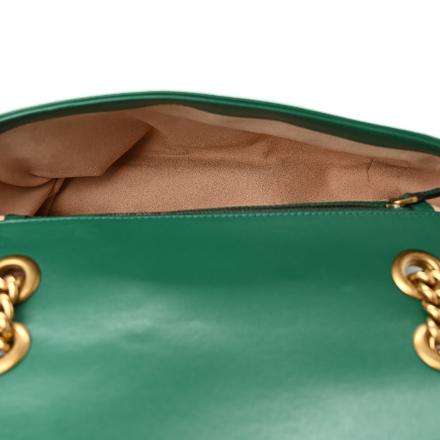 Gucci Calfskin Matelasse Small GG Marmont Shoulder Bag Emerald Green 5 of 15