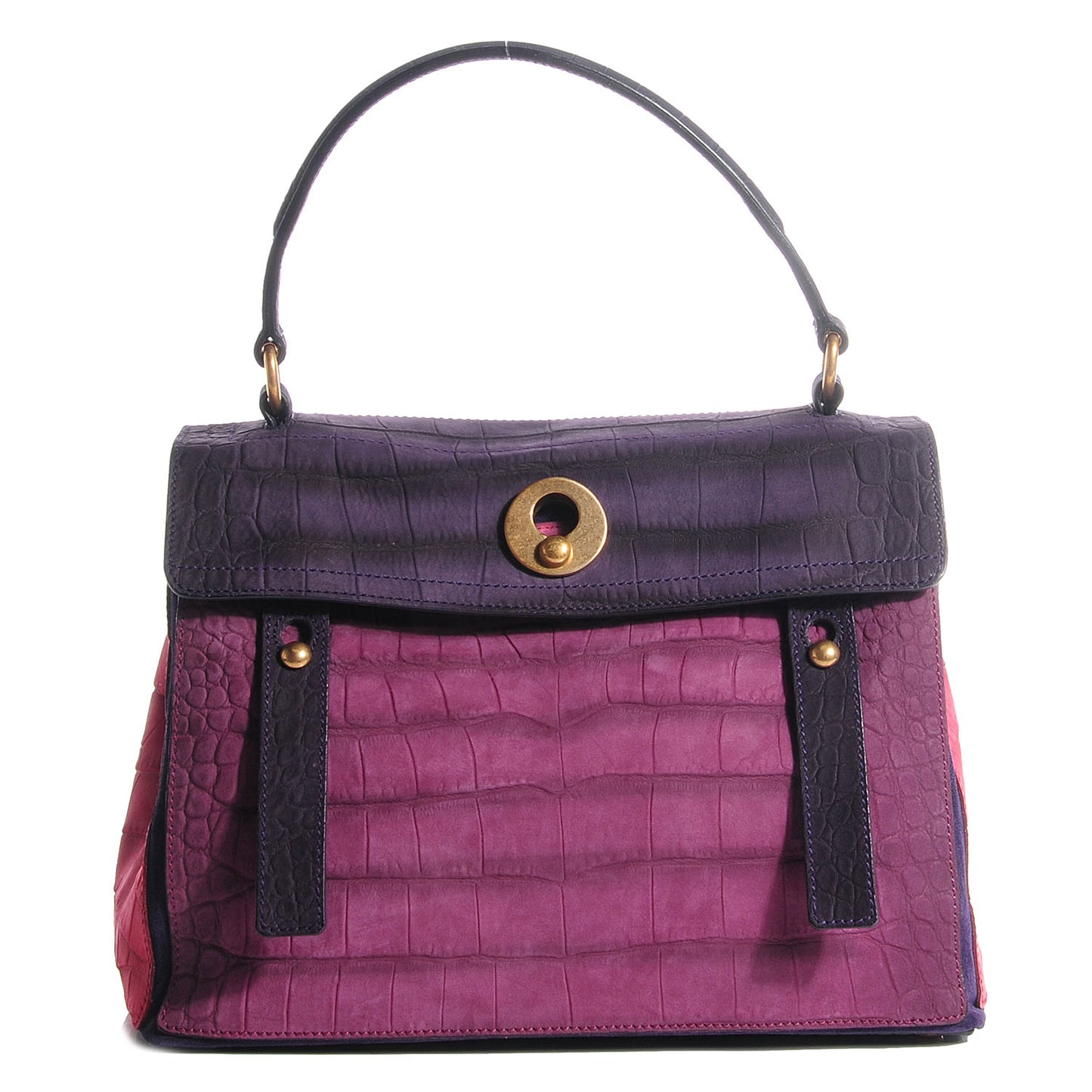 Nubuck Crocodile Embossed Medium Muse Two Mauve Fuschia