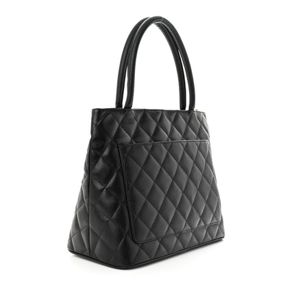 Chanel Caviar Quilted Medallion Tote Black 3 of 10