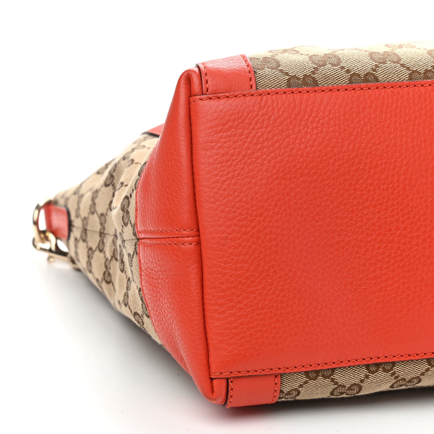 Gucci Monogram Cellarius Calfskin Medium Miss GG Top Handle Bag Beige Ebony New Dark Orange 8 of 14