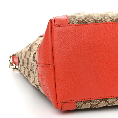 Gucci Monogram Cellarius Calfskin Medium Miss GG Top Handle Bag Beige Ebony New Dark Orange 8 of 14