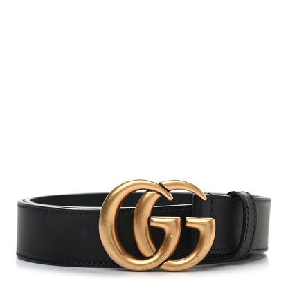 Gucci Calfskin Double G 30mm Belt 80 32 Black 1 of 6