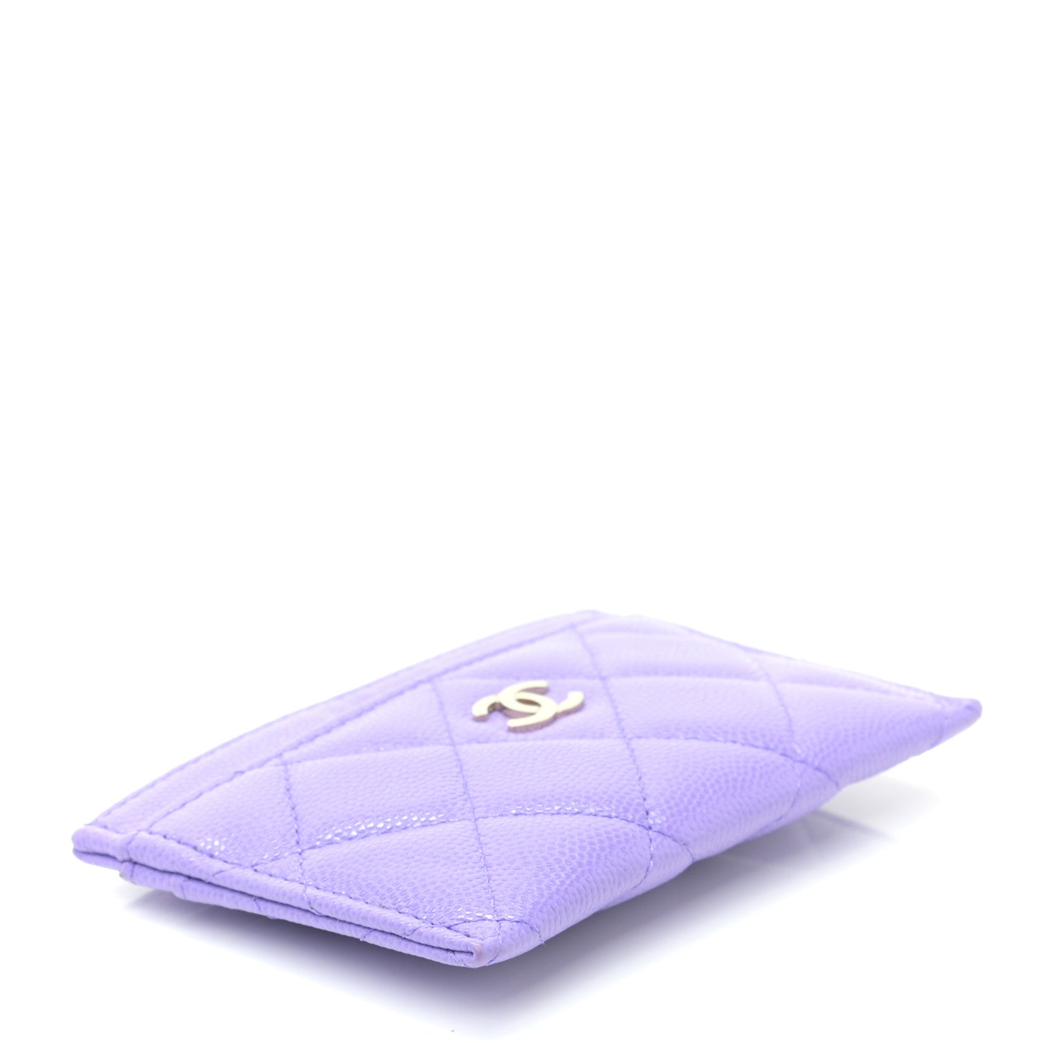 Chanel Caviar Quilted Card Holder Purple 3 of 8